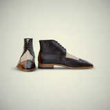 Men’s Brown Leather Split-Toe Derby Formal Shoes