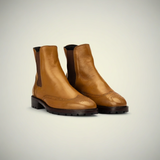 Men’s Brown Leather Full Wingtip Brogue Chelsea Dress Boots