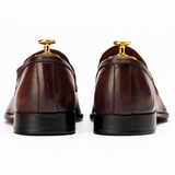 Men’s Brown Patina Leather Slip-On Loafer Shoes