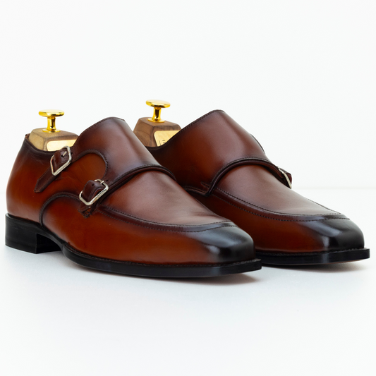 The Ansel | Brown Leather Monk Strap