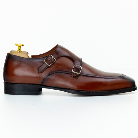 The Ansel | Brown Leather Monk Strap