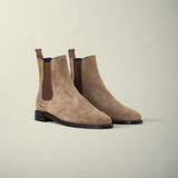 Men’s Brown Suede Chelsea Slip-On Boots
