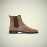 Men’s Brown Suede Chelsea Slip-On Boots