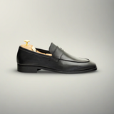Men’s Black Leather Penny Loafer Dress Shoes