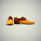 Men’s Black Leather Cap Toe Oxford Dress Shoes