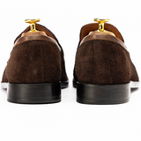 Men’s Brown Suede Slip-On Loafer Dress Shoes