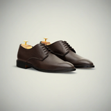 Men’s Black Pebbled Calfskin Leather Lace-Up Dress Shoes