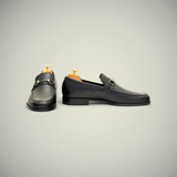 Men’s Brown Pebbled Leather Slip-On Loafer Shoes