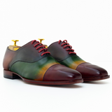 Men’s Multi-Color Leather Cap Toe Oxford Dress Shoes