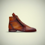 Men’s Black Leather Lace-Up Ankle Dress Boots