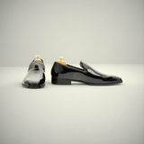 Men’s Black Patent Leather Formal Slip-On Shoes
