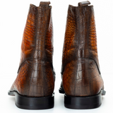 The Odran | Crocodile Texture Lace Up