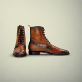 The Odran | Crocodile Texture Lace Up