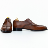 Men’s Black Leather Split-Toe Derby Dress Shoes