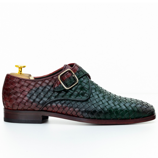 The Thoren | Woven Leather Monk Strap