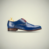 Men’s Hand-Painted Brown Leather Lace-Up Formal Shoes