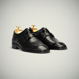 Men’s Brown Leather Plain Toe Lace-Up Dress Shoes