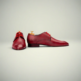 Men’s Burgundy Natural Leather Oxford Dress Shoes