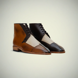 Men’s Brown Leather Split-Toe Derby Formal Shoes