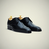 Men’s Black Full-Grain Leather Derby Dress Shoes