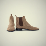 Men’s Brown Suede Chelsea Slip-On Boots
