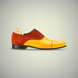 Men’s Black Leather Cap Toe Oxford Dress Shoes