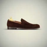 Men’s Brown Suede Slip-On Loafer Dress Shoes