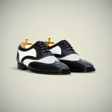 Men’s Dual-Tone Leather Wingtip Brogue Oxford Shoes