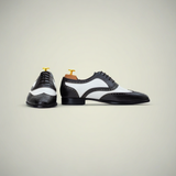 Men’s Dual-Tone Leather Wingtip Brogue Oxford Shoes
