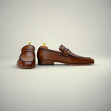 Men’s Hand-Painted Leather Slip-On Loafer Dress Shoes