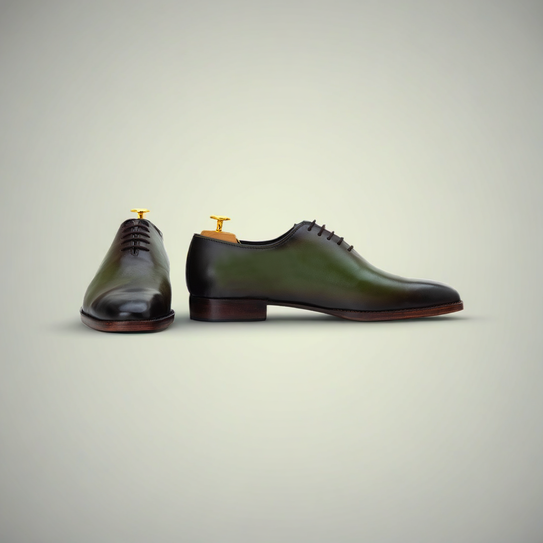 Men’s Green Handcrafted Leather Oxford Dress Shoes