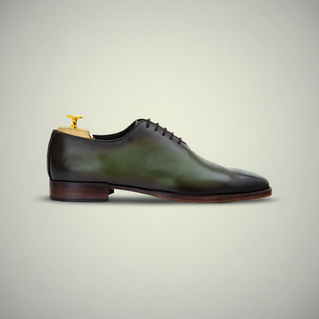 Men’s Green Handcrafted Leather Oxford Dress Shoes