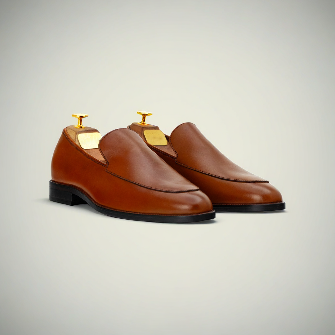 Men’s Full-Grain Calf Leather Slip-On Dress Shoes