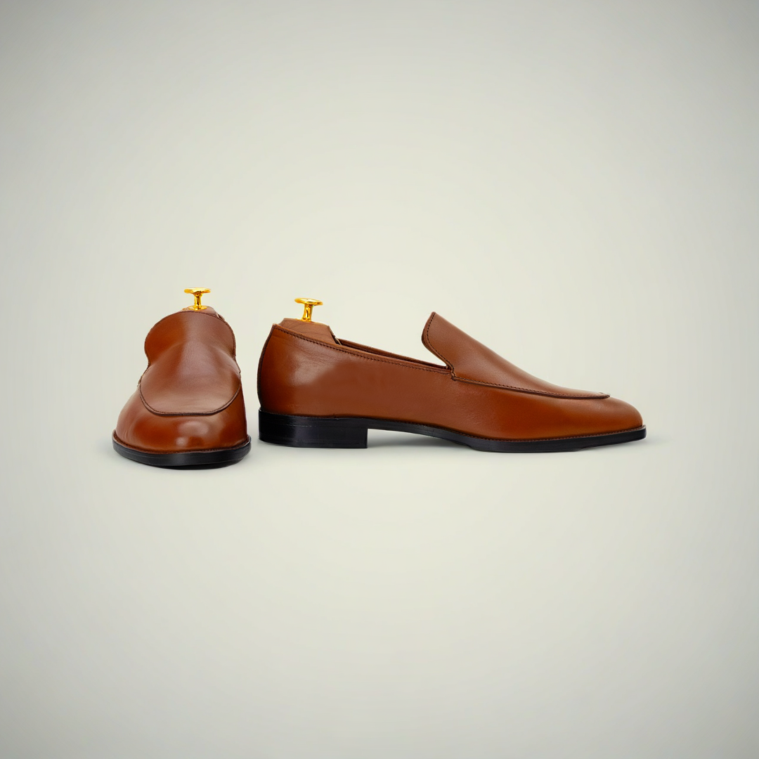 Men’s Full-Grain Calf Leather Slip-On Dress Shoes