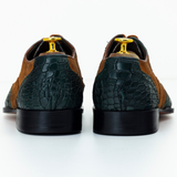 Men’s Brown Suede Wingtip Brogue Oxford Shoes