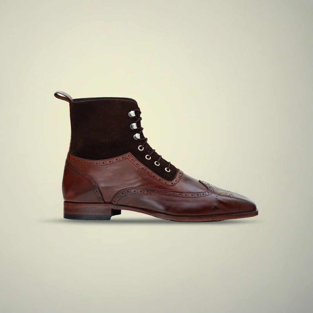 Men’s Brown Leather Lace-Up Ankle Boots
