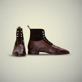 Men’s Brown Leather Lace-Up Ankle Boots