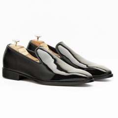 The Kaelen | Black Patent Slip On