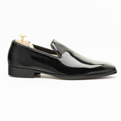 The Kaelen | Black Patent Slip On