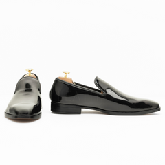 The Kaelen | Black Patent Slip On