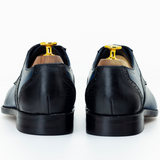 Men’s Black Leather Cap Toe Derby Dress Shoes