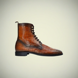The Odran | Crocodile Texture Lace Up