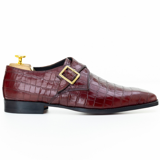 The Ogden | Alligator Texture Monk Strap