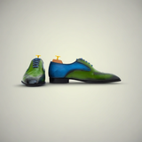 Men’s Brown Patina Leather Wingtip Brogue Oxford Shoes