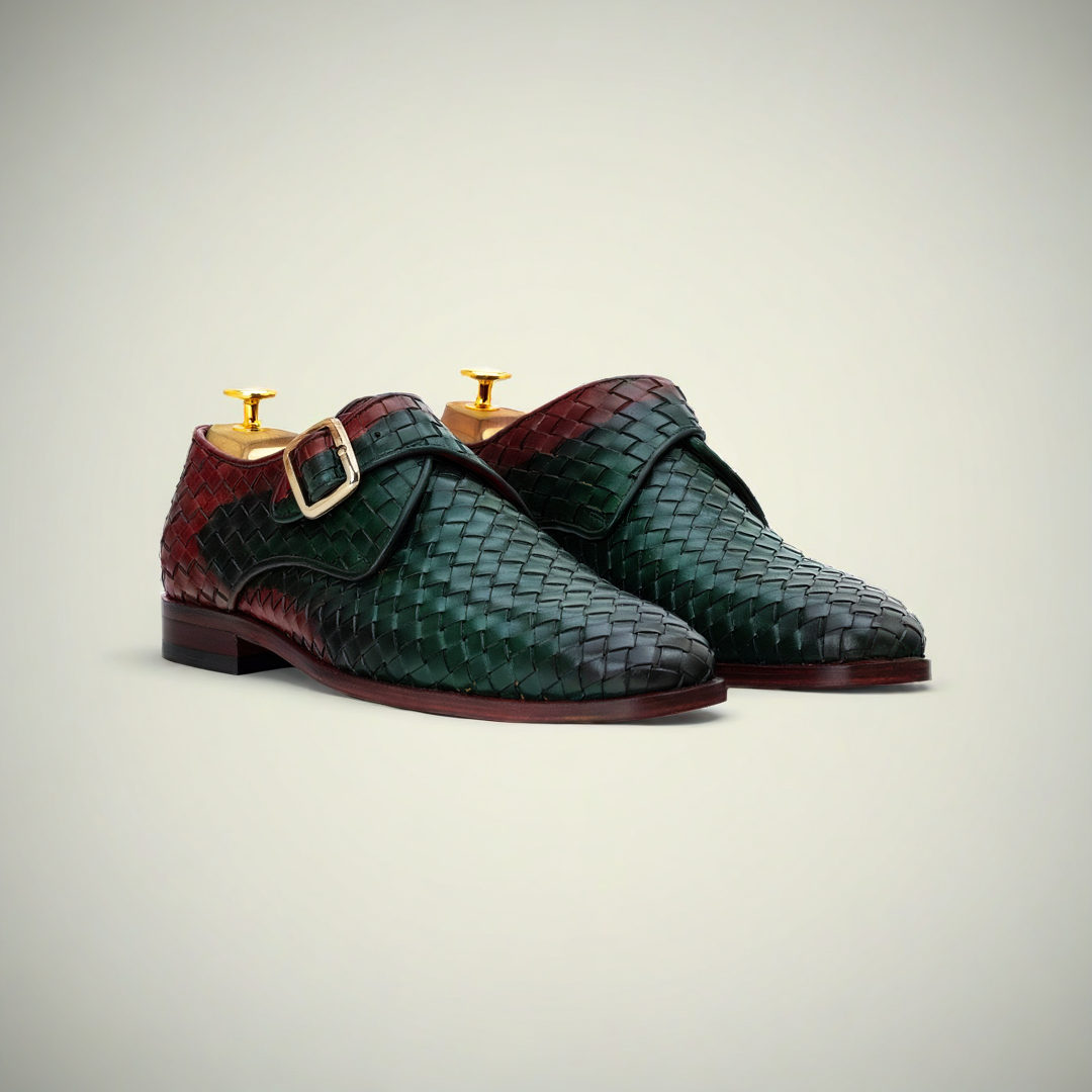 The Thoren | Woven Leather Monk Strap