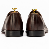 Men’s Brown Full-Grain Leather Wholecut Oxford Dress Shoes