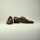 Men’s Brown Full-Grain Leather Wholecut Oxford Dress Shoes