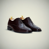 Men’s Handmade Burgundy Leather Oxford Dress Shoes