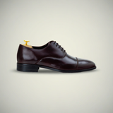 Men’s Handmade Burgundy Leather Oxford Dress Shoes