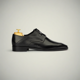 Men’s Brown Leather Plain Toe Lace-Up Dress Shoes